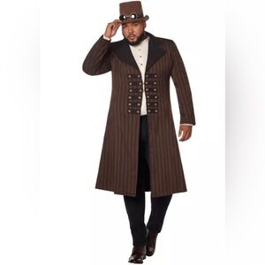 NWT‎ SPIRIT Halloween Steampunk Trench coat Wool Cotton Blend Cosplay Costume L